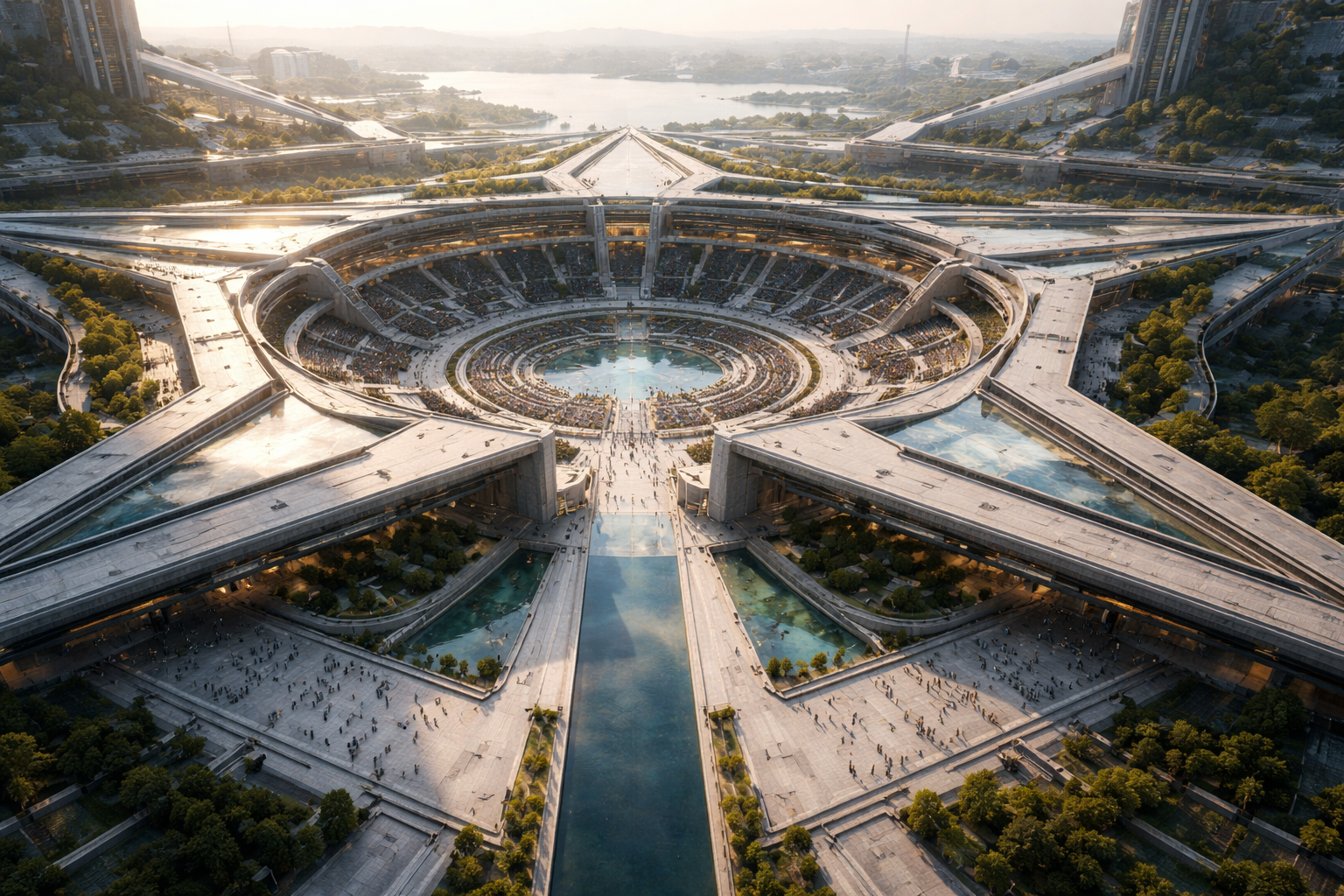 Visualization of the Torim-kovath as a republican state building with an open, anti-monarchical design.